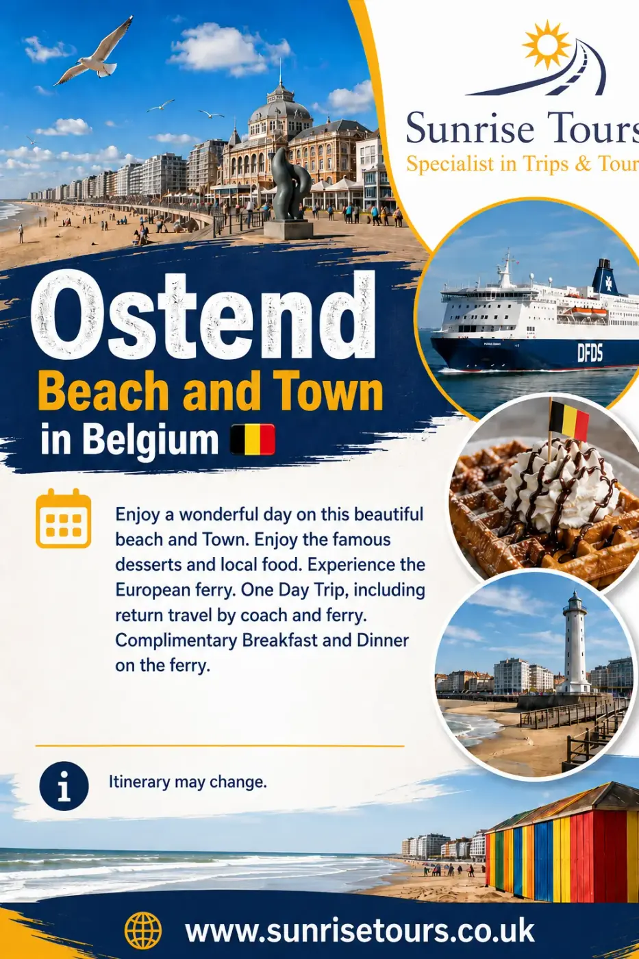 Ostend Beach & Town Belgium Day Trip from London